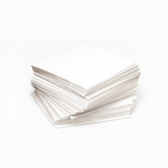 A pack of blank paper on a white background for presentation of a design project to a customer