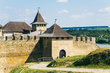 Medieval fortress in the Khotyn town West Ukraine