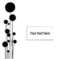 Design of Hand drawn doodle flowers set for your text on white background. Illustration