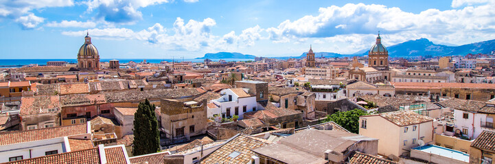 Cityscape of Palermo in Italy