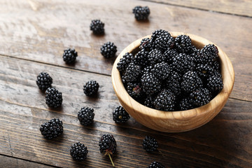 ripe organic blackberry