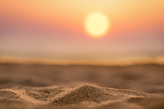 Sand dunes at sunset