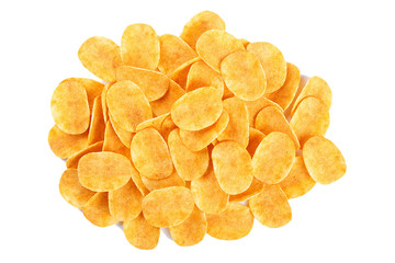 Potato chips isolated