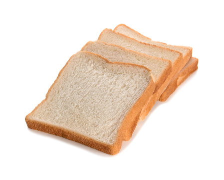 Toast wheat bread sliced isolated on white background