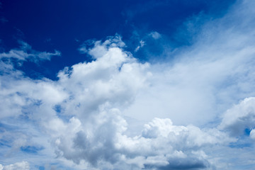 Blue sky with white clouds