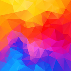 vector abstract irregular polygon background with a triangle pattern in rainbow spectrum color