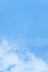 Blue sky with clouds background lines intersect.