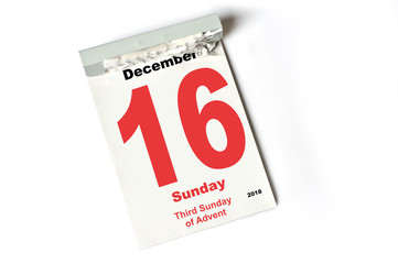 16. December 2018 Third Sunday of Advent