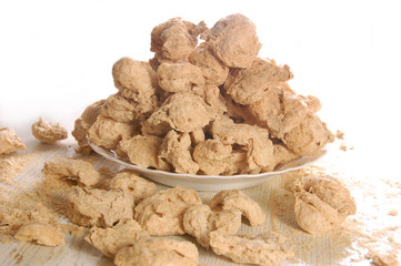 Wheat bran close-up. Healthy food. Lifestyle
