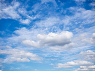 Naklejka na ściany i meble Blue sky and clouds sky in France