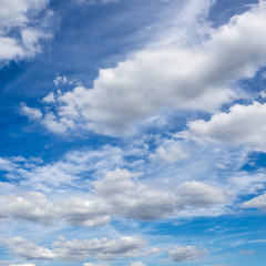 Blue sky and clouds sky in France