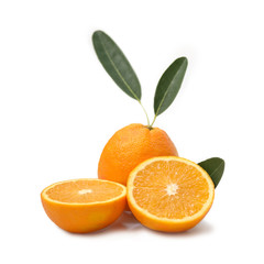 Navel Orange Isolated on White Background