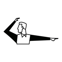 portrait of businessman gesturing person successful work