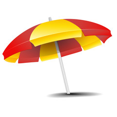 isolated Beach Umbrella