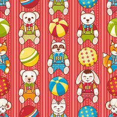 Child toy seamless pattern. Design element for postcard, banner, flyer