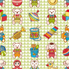 Child toy seamless pattern. Design element 