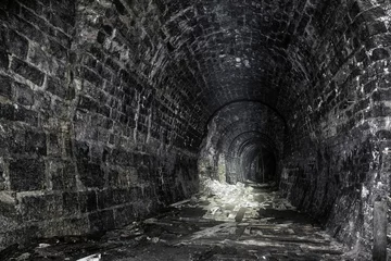 Wall murals Old ruined tunnel