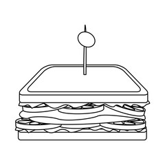 sandwich tomato cheese traditional ham and olive on toast