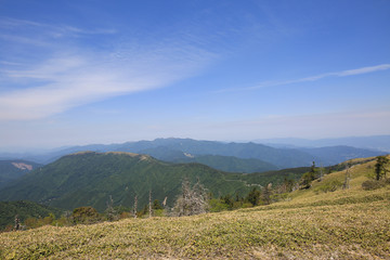 Fototapeta na wymiar 徳島県　剣山山頂　山頂から見た風景