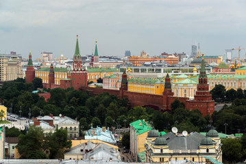 Fototapeta na wymiar Top view of Kremlin of Moscow, Russia