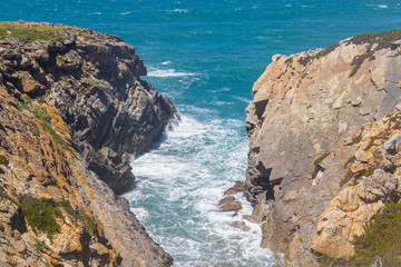 Fototapeta na wymiar Cliffs on the beach, Vila Nova de Milfontes