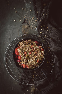 Grilled Berry Crisp with Strawberries