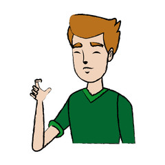 happy boy portrait smiling character