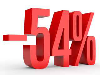 Minus fifty four percent. Discount 54 %.