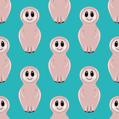 Halloween ghost seamless pattern