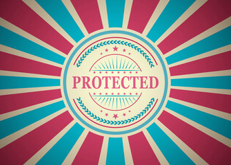 Protected Retro Vintage Style Stamp Background