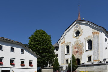 Anras, Pustertal, Pustertaler Höhenstraße, Kirche, Fresko, Kirchenschiff, Pfarrkirce, Sankt...