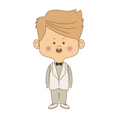 young happy groom man wear suit married