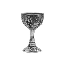 vintage metal Cup with flower pattern