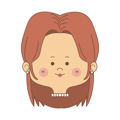 pretty girl face smile female character