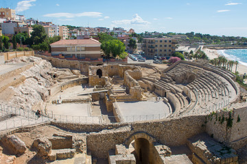the ancient roman amphitheatre in tarragona