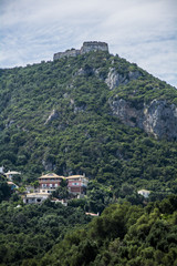 Fototapeta na wymiar fortress on the top of mountain