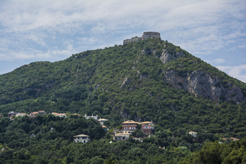 Fototapeta na wymiar fortress on the top of mountain 2