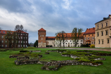 Fototapeta na wymiar Wawel Royal Castle in Cracow, Poland
