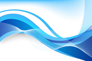 Beautiful vector abstract blue background with waves