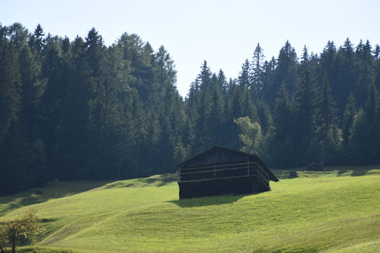 Kartitsch, Hollbruck, Heustadel, Heuh&uuml;tte, Scheune, Stadel, H&uuml;tte, Holzh&uuml;tte, Osttirol, Landwirtschaft, Bauer, Bergbauer, Weide