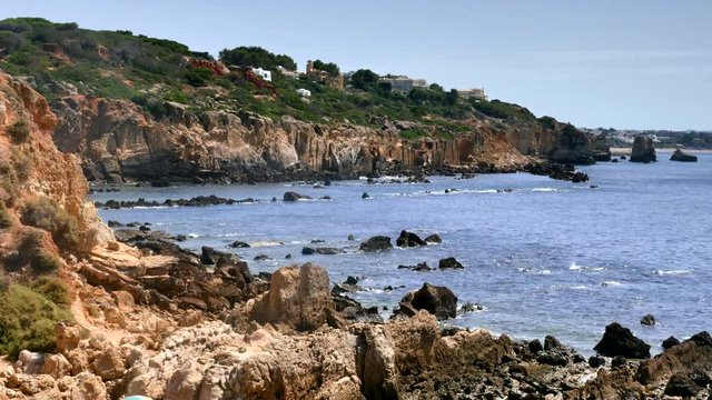 c&ocirc;te d'Algarve au Portugal (4k)