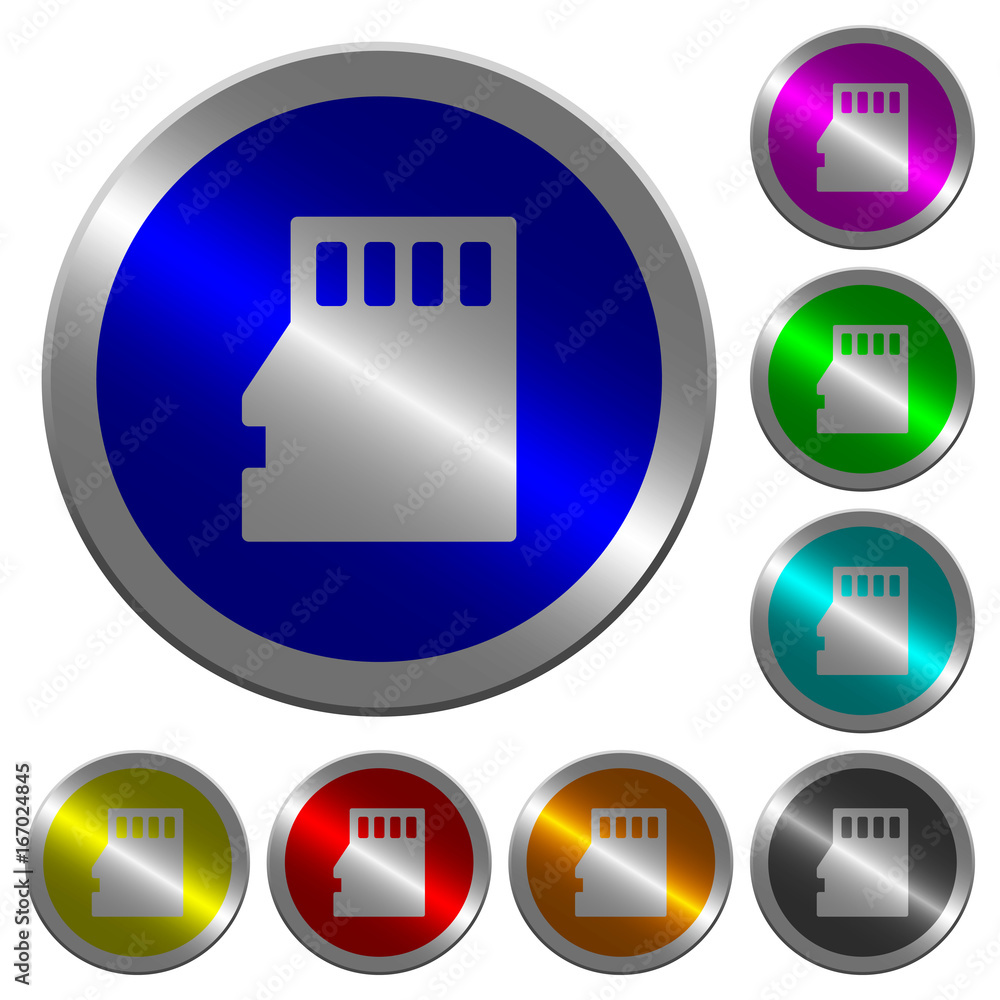 Poster micro sd memory card luminous coin-like round color buttons