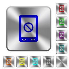 Mobile disabled rounded square steel buttons