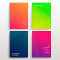 Fototapeta premium Set of cards with blend liqud colors. Futuristic abstract design. Usable for banners, covers, layout and posters. Vector.