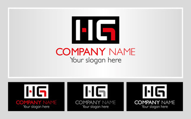 HG nowoczesne logo dla firmy prostokąt