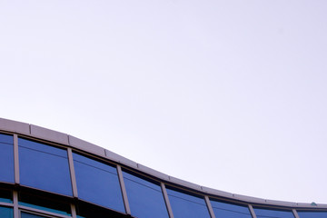 Office building against a blue sky