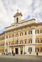 Fototapeta na wymiar Palazzo Montecitorio in Rome. Italy 