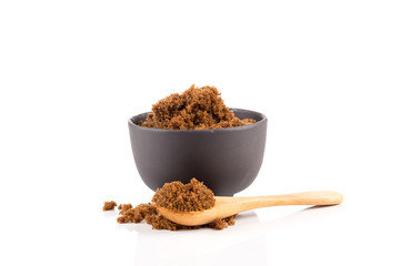 Brown sugar on white