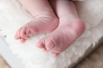 barefoot of a newborn baby