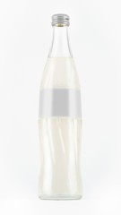 Layout bottles for soft drink on a white background with a blank label